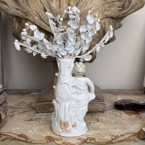 Victorian putti spill vase