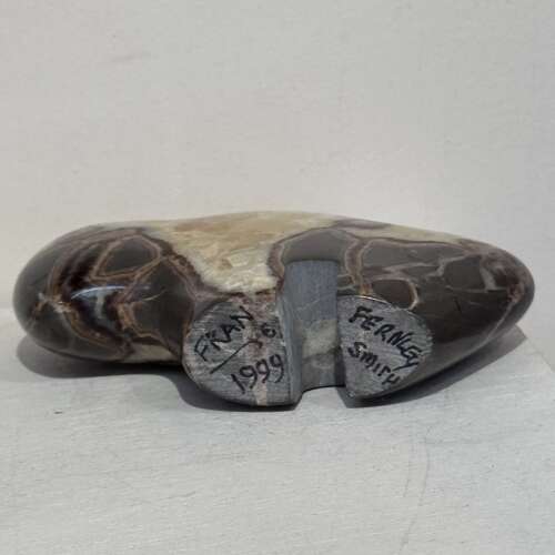 American bison carved from a natural Septarian nodule/dragon stone