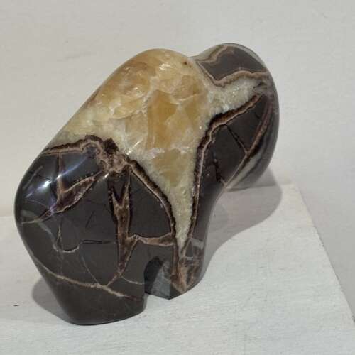 American bison carved from a natural Septarian nodule/dragon stone